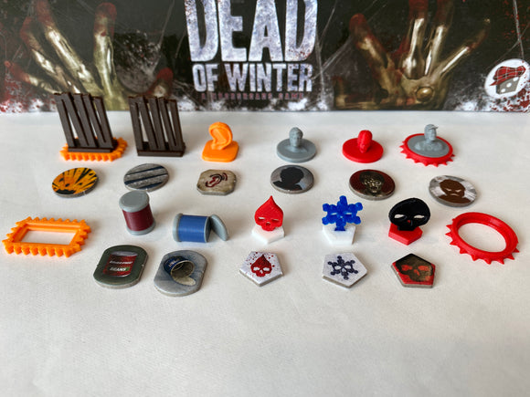 Dead of Winter Full Token Set (Optional The Long Night Tokens)